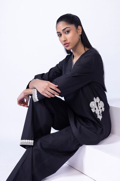 Embroidered | Crosshatch Poplin | Kurta | USD 12.50