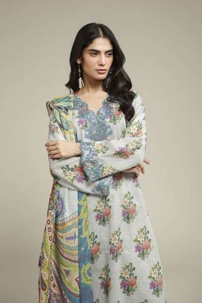 Embroidered | Mesuri | Fabrics 3 Piece | USD 45.00