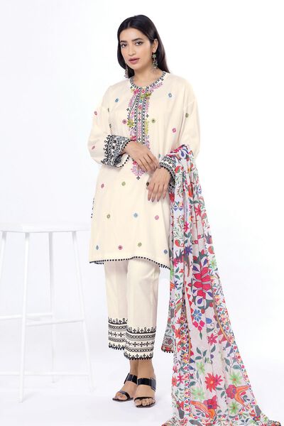 Embroidered | Dobby | Fabrics 3 Piece | USD 50.00
