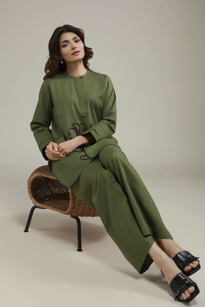 Embroidered | Heavy Textured Cotton | Short Floral Kurta | USD 30.00