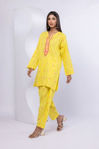 Embroidered | Lurex Stripes | Pants | USD 23.00