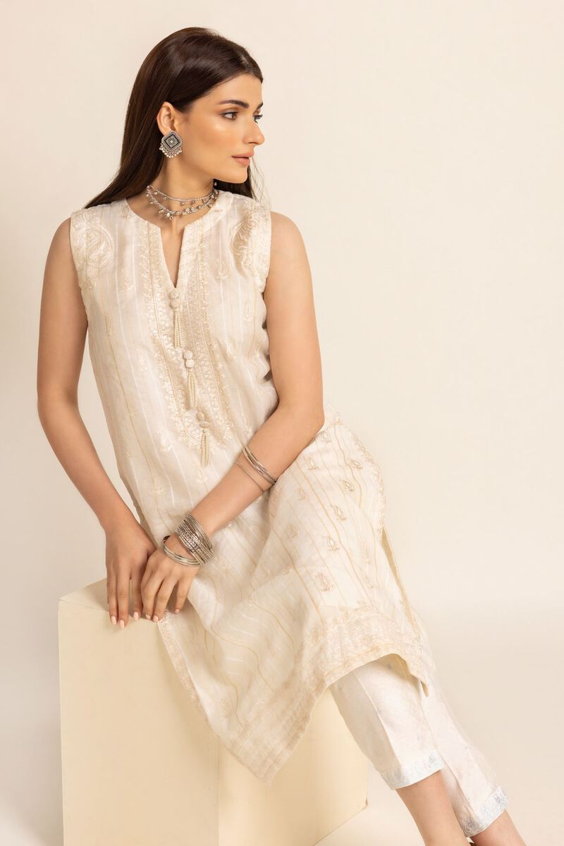Embroidered | Zari Organza Net | Kurta | null
