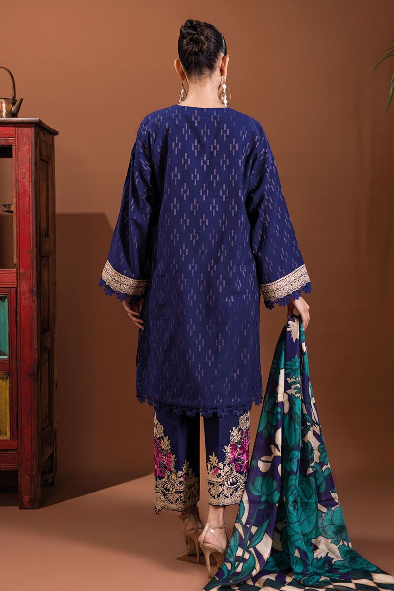 Embroidered | Cotton Zari Jacquard | Fabrics 3 Piece | null