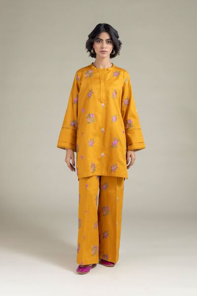 Embroidered | Textured Cotton | Pants | USD 20.00