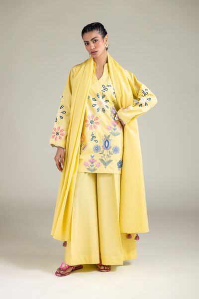 Embroidered | Textured Cotton | Summer Relaxed Pants | USD 30.00