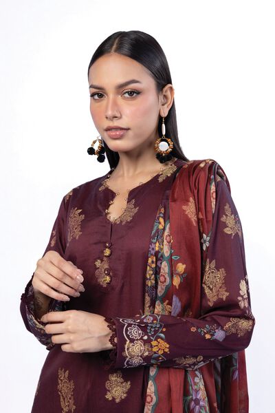 Printed | Jacquard | Fabrics 3 Piece | USD 45.00