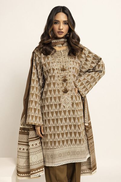 Fabrics 3 Piece Suit, BROWN, hi-res