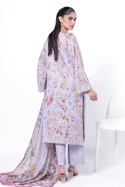 Embroidered | Cotton Satin | Fabrics 3 Piece | USD 60.00