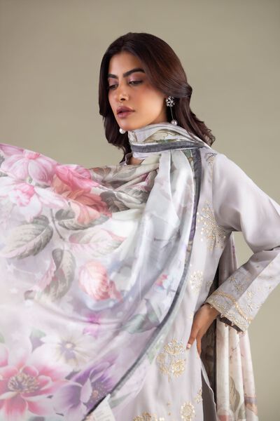 Embroidered | Polyester Silk | Floral Draped Dupatta | USD 17.50
