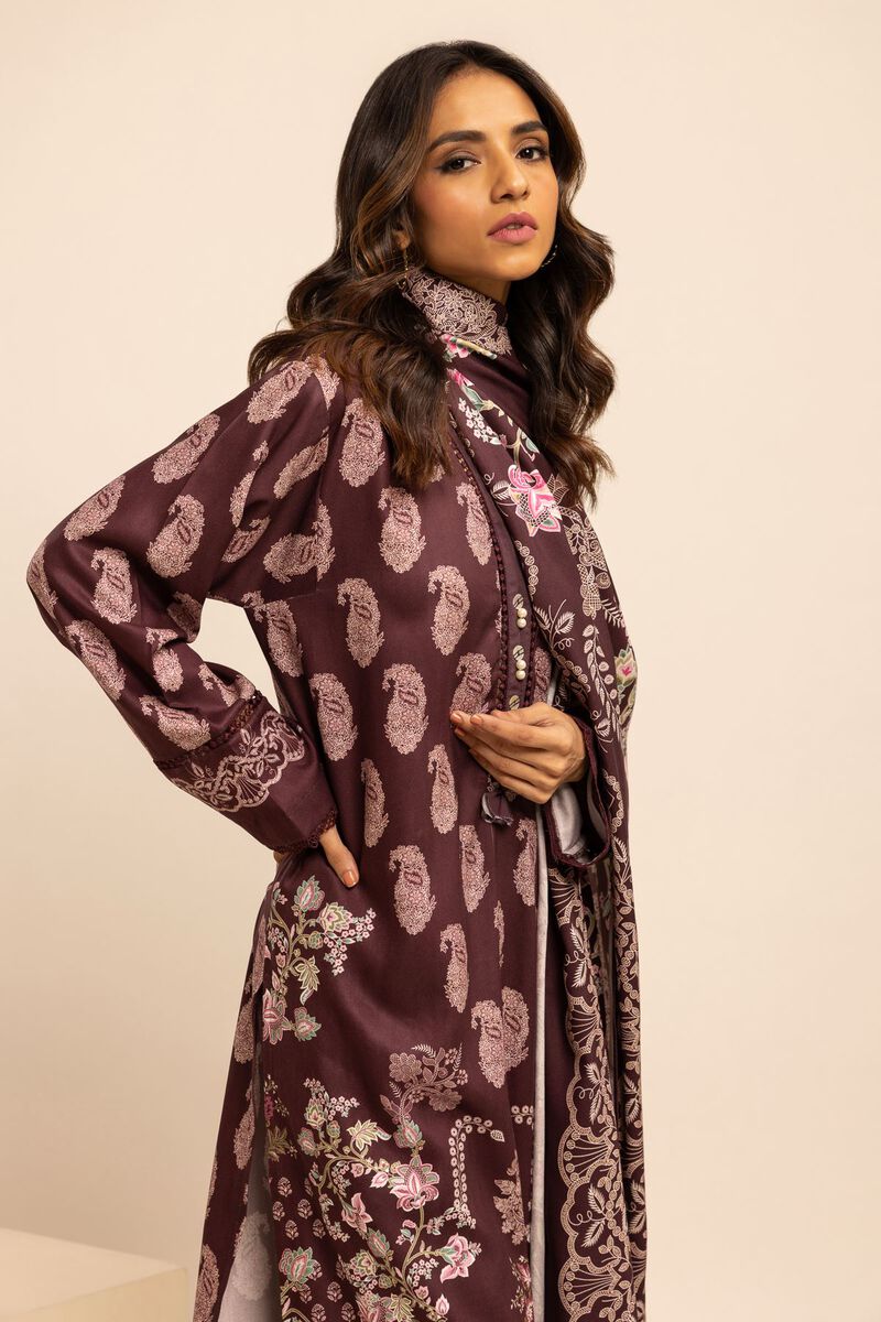 Printed | Printed Viscose Satin | Fabrics 3 Piece | null