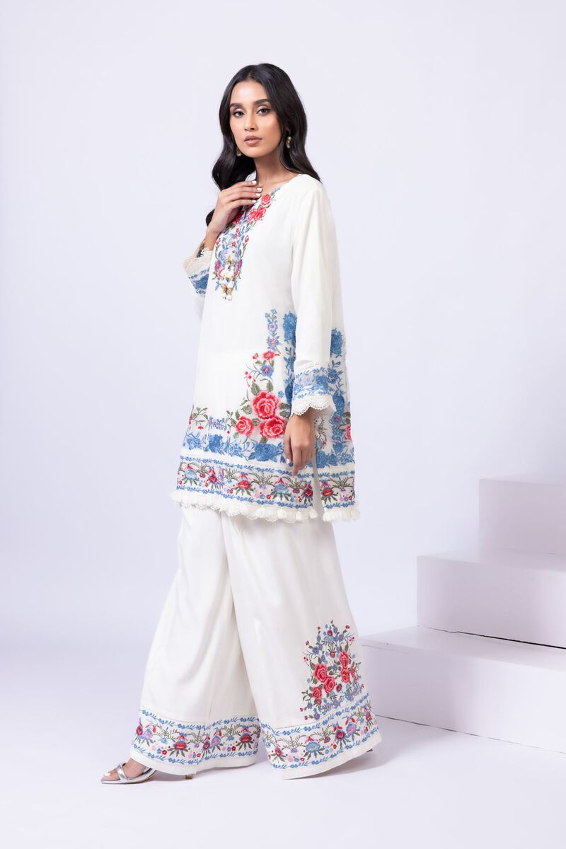 Embroidered | Polyester Crinkle Chiffon | Kurta | USD 24.00