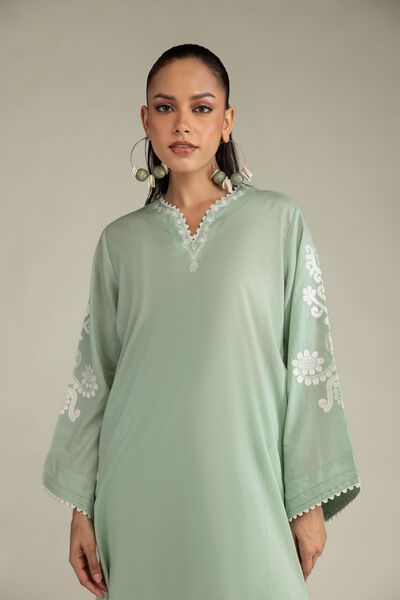 Embroidered | Cambric | Floral Cambric Kurta | USD 45.00