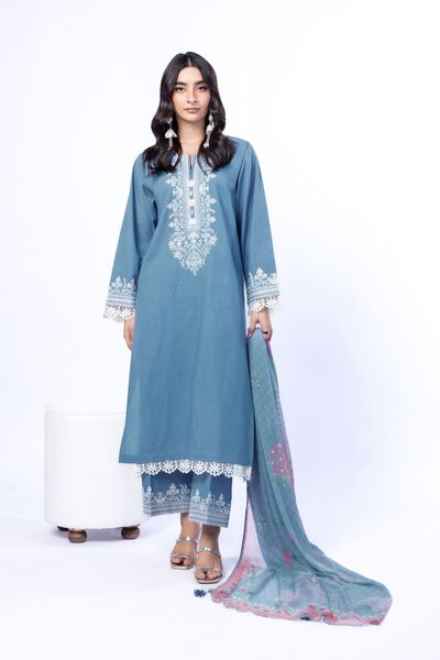 Embroidered | Cotton Dobby | Fabrics 3 Piece | USD 55.00