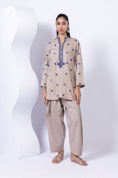 Embroidered | Crosshatch Poplin | Kurta | USD 15.00