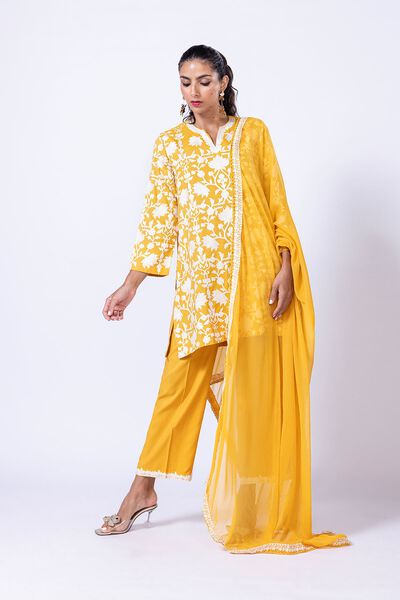 Embroidered | Raw Silk | Pants | USD 6.00
