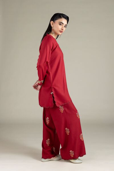 Embroidered | Heavy Blended Viscose | Pants | USD 38.00