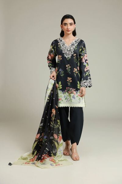 Printed | Satin | Fabrics 3 Piece | USD 55.00