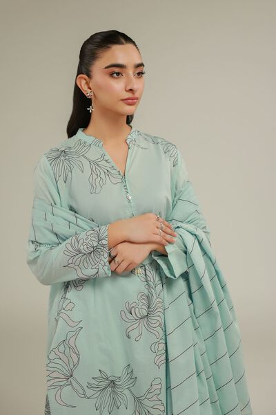 Printed | Lawn | Mint Lawn Dupatta | USD 9.00
