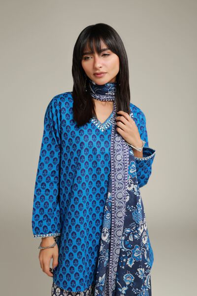 Embroidered | Lawn | Navy Lawn Dupatta | USD 25.00