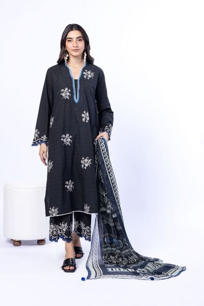 Embroidered | Cotton Dobby | Fabrics 3 Piece | USD 55.00