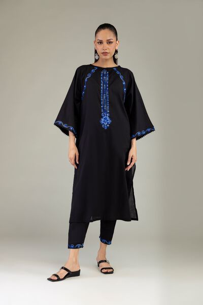 Embroidered | Cambric | Black Solid Shalwar | USD 30.00