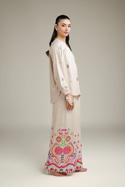 Embroidered | Viscose Crepe | Trousers | USD 10.50
