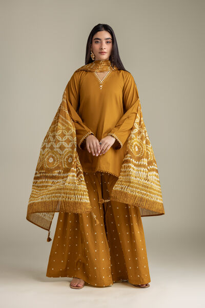 Embroidered | Lawn | Lawn Mustard Dupatta | USD 30.00
