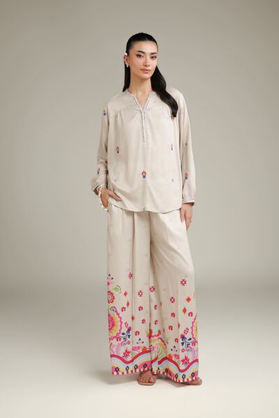 Embroidered | Viscose Crepe | Trousers | USD 10.50