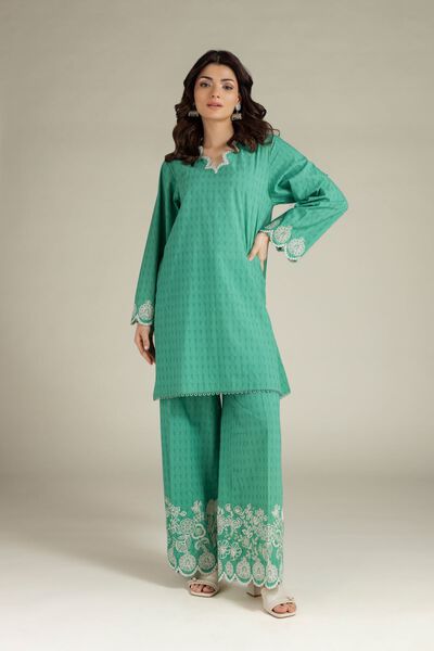 Embroidered | Cotton Dobby | Fabrics 2 Piece | USD 20.00