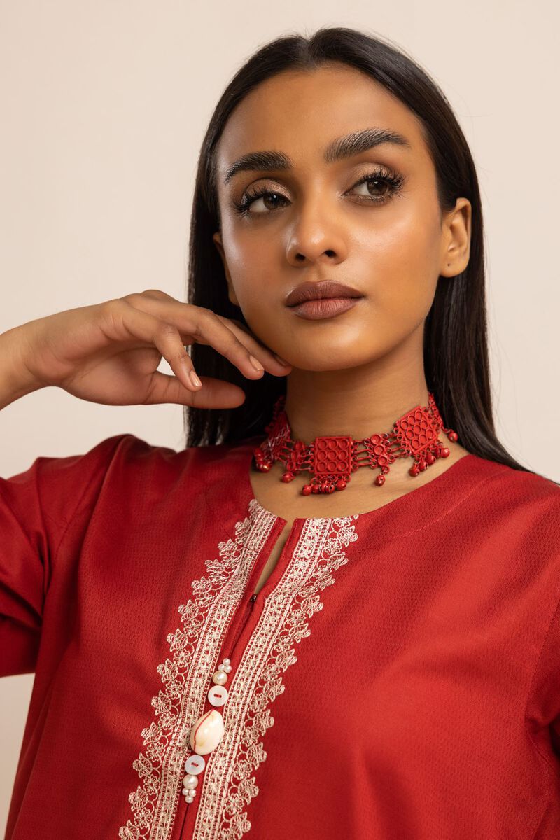 Buy Kurta Embroidered 7.50 USD 1001802601 Khaadi Global