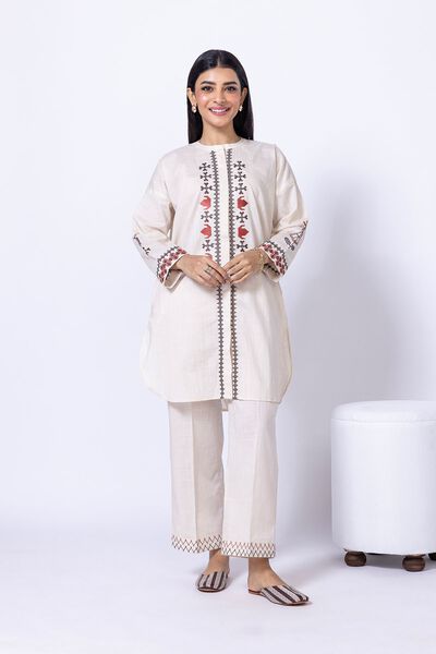 Embroidered | Crosshatch Poplin | Kurta | USD 9.00