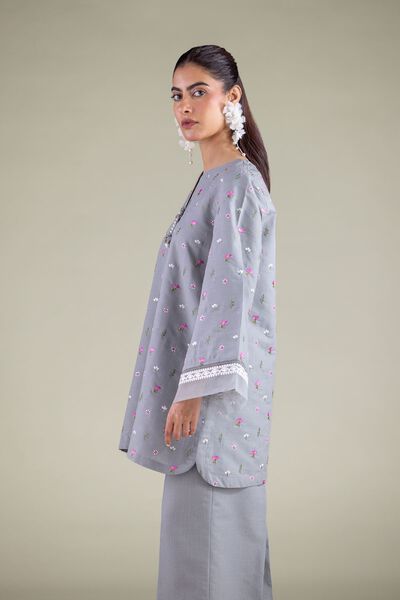 Embroidered | Mesuri | Floral V-Neck Kurta | USD 27.50