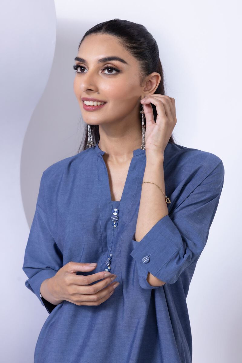 Dyed | Chambray | Kurta | null