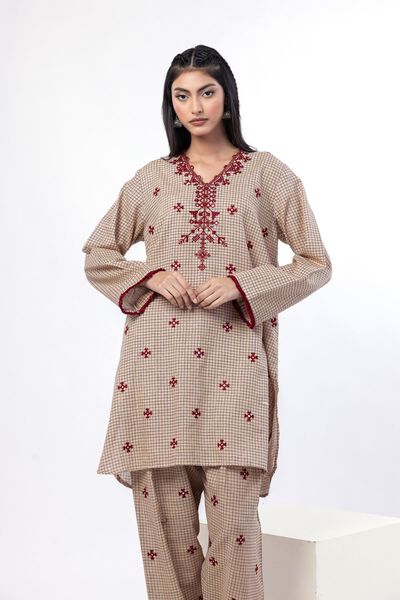 Embroidered | Khaddar | Fabrics 2 Piece | Top and Bottom | USD 17.50