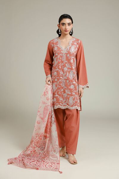 Embroidered | Cambric | Fabrics 3 Piece | USD 60.00