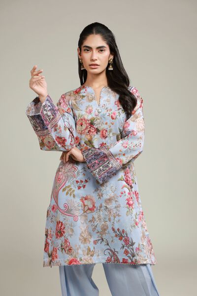 Printed | Jacquard | Blue 2-Piece Tailored | USD 45.00