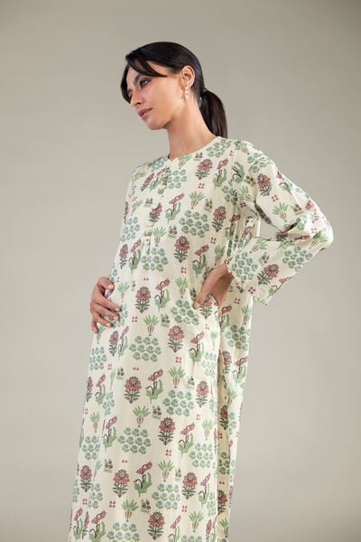Cambric | Floral Cambric Kurta | USD 35.00