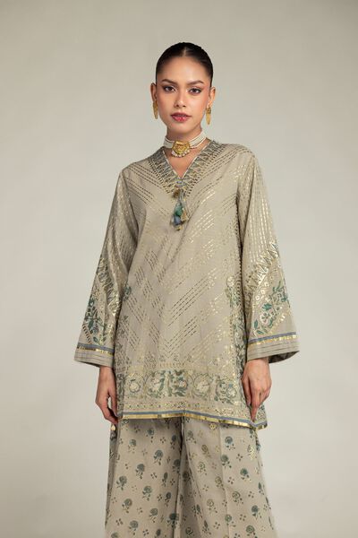 Embroidered | Raw Silk | Floral Co-ords Set | USD 37.50