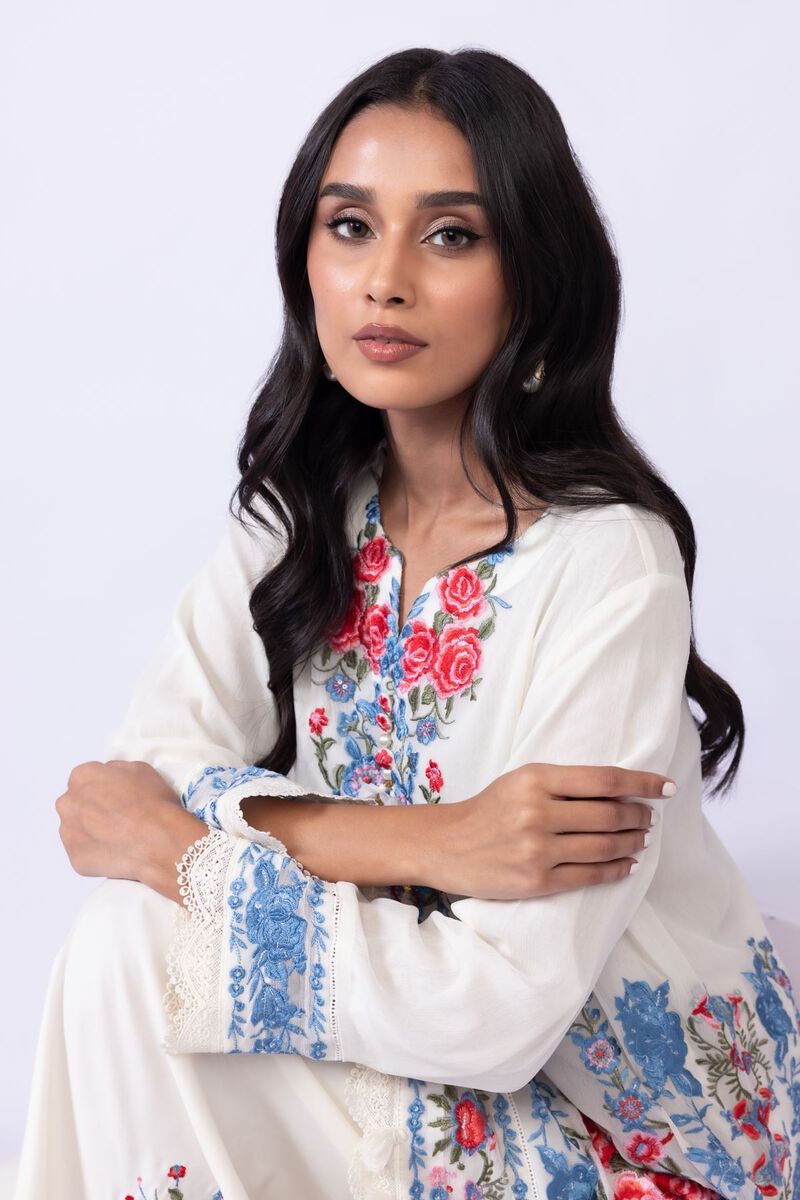 Embroidered | Polyester Crinkle Chiffon | Kurta | USD 24.00