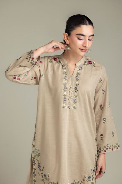 Embroidered | Light Khaddar | Fabrics 2 Piece | Top and Bottom | USD 40.00