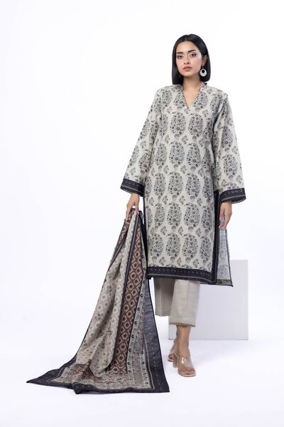Printed | Textured Cotton | Fabrics 3 Piece | USD 30.00
