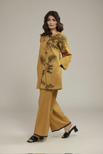 Dyed | Heavy Textured Cotton | Relaxed Solid Pants | USD 15.00