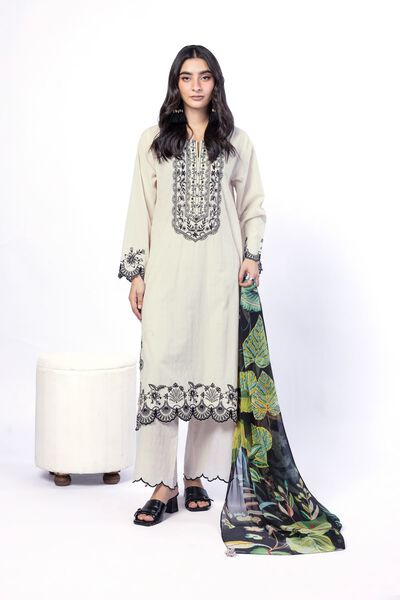 Embroidered | Cotton Dobby | Fabrics 3 Piece | USD 55.00