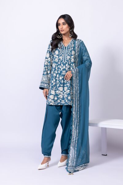 Embroidered | Polyester Crinkle Chiffon | Kurta | USD 24.00