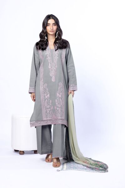 Embroidered | Cotton Dobby | Fabrics 3 Piece | USD 55.00