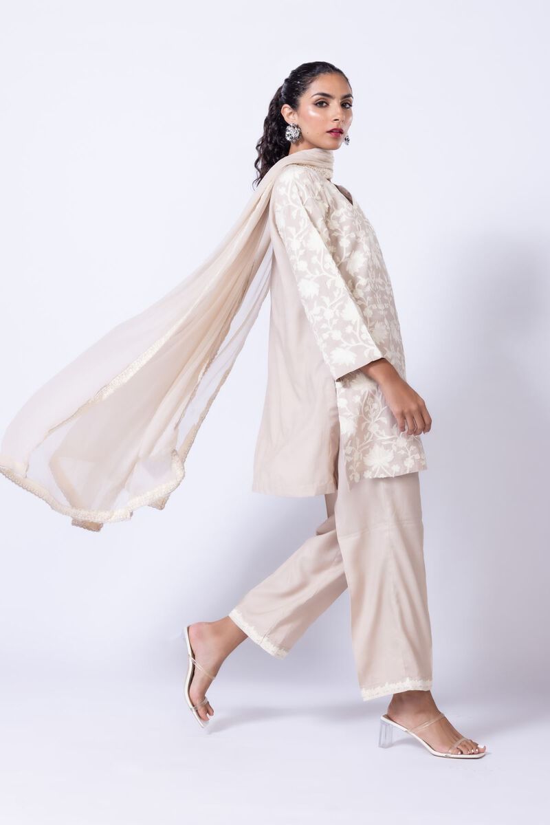 Embroidered | Polyester Crinkle Chiffon | Dupatta | null