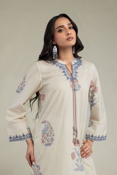 Embroidered | Cambric | Floral Cambric Kurta | USD 45.00