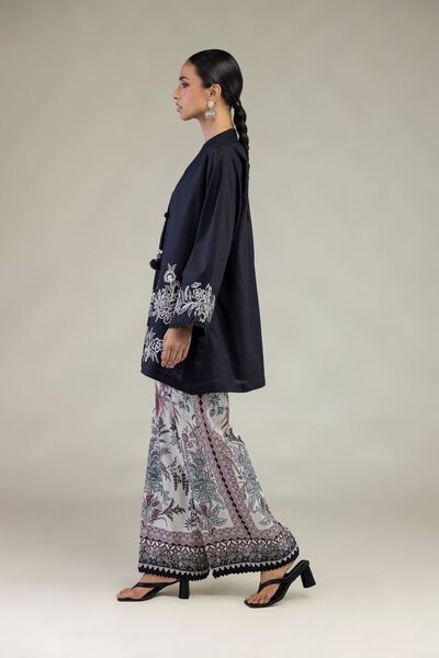 Embroidered | Cotton Dobby | Floral Cotton Pants | USD 30.00