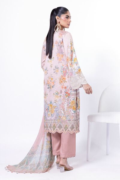 Embroidered | Cotton Satin | Fabrics 3 Piece | USD 16.50