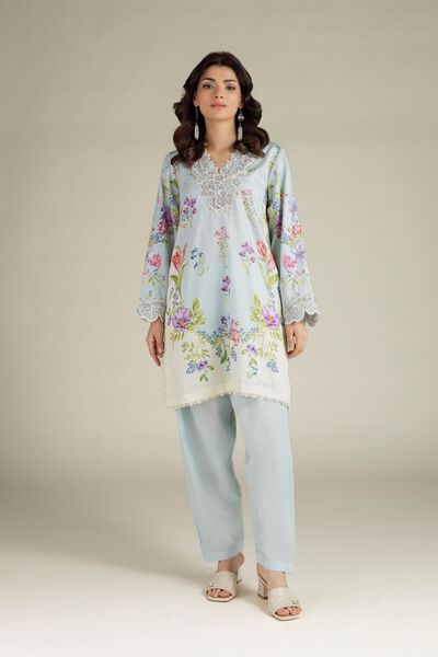 Embroidered | Satin | Fabrics 2 Piece | Top and Bottom | USD 40.00